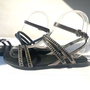 NEW Diesel Girls Teen GLITTER STRAPPY SANDALS Eu 33.5 / US 2 RTL $90
